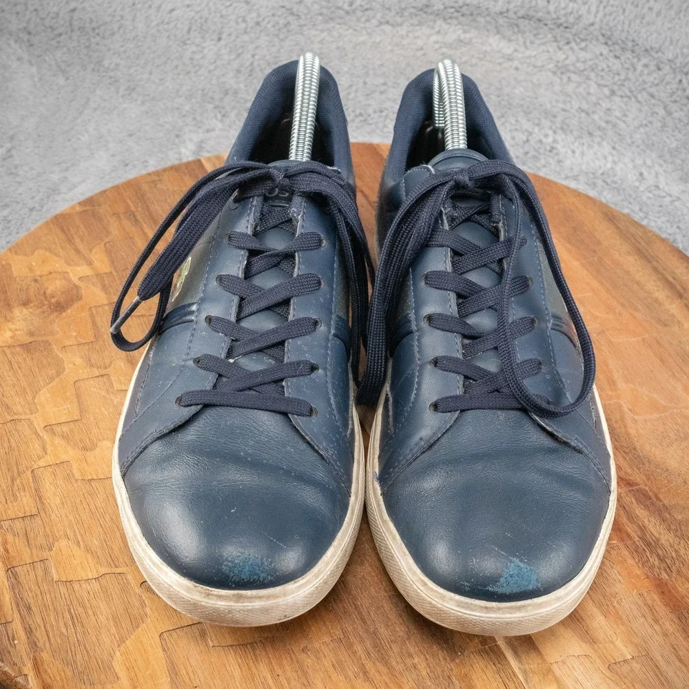Lacoste Europa LCR BRZ Sport Men's Size 8 Navy Blue Synthetic‎ Leather Shoes